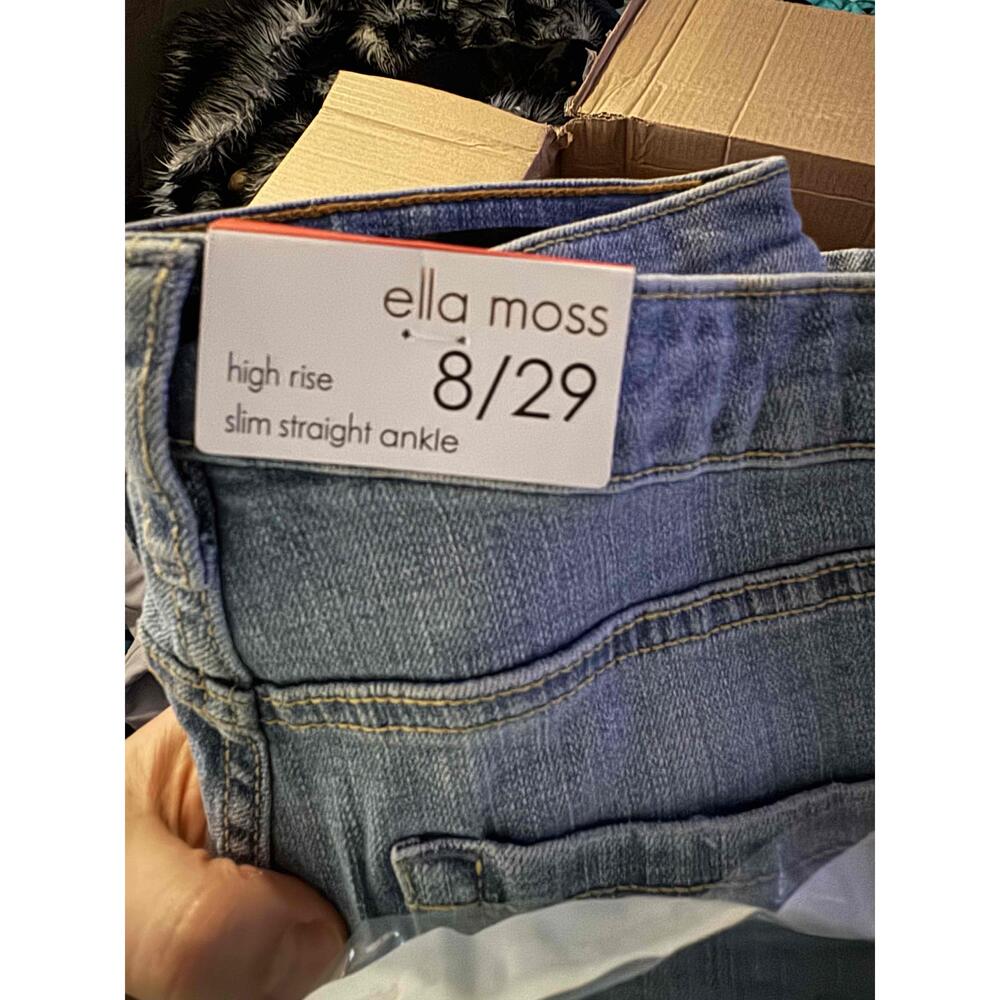NWT Ella Moss High-Rise Slim Straight Ankle Jeans –Women’s 8/29– Light Wash - Picture 11 of 12